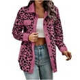 thumbnail image 2 of Azrian Clearance Tops Plus Size Women's New Leopard Print Button Long Sleeve Jacket Shirt Coat, 2 of 5