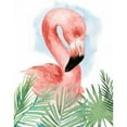 thumbnail image 3 of Popp, Grace 20x24 Black Modern Framed Museum Art Print Titled - Watercolor Flamingo Composition I, 3 of 5