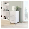 thumbnail image 2 of 2-Drawer File Cabinet, Lockable Mobile Filing Cabinet - Letter Size, White, 2 of 8
