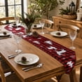 thumbnail image 3 of Trovenix Christmas Decorative Table Runner Long Strip Table Scarf For Dining Table Mantel Holiday Party Layout Winter Home Decor, 3 of 6