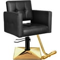 thumbnail image 2 of Baasha Hair Salon Chair, Gold Salon Chair with Heavy Duty Hydraulic Pump, 360° Swivel Salon Chair for Hair Stylist, Styling Chair for Salon, Hair Chair, Weight Capacity Up to 330 lbs - Gold & Black, 2 of 8
