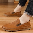 thumbnail image 6 of Mens Driving Loafers Leather Casual Non-slip Soft Sole Work Shoes Lightweight Comfortable Outdoor Walking Shoes Brown 6.5 US, 6 of 7