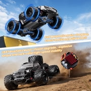AUOSHI 1:16 Brushless Remote Control Car – 40+MPH Fast Off-Road RC Toy Truck, 4WD All-Terrain, 70 Min Runtime w/ 2 Batteries, LED Lights, Waterproof, Full Metal Drive Shaft – Gift for Kids & Adults
