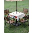 thumbnail image 4 of Outdoor Tablecloth with Umbrella Hole for Patio/Picnic/Party/Camping, 4th of July Waterproof Table Cloth Square Cover Washable, Independence Day Star American (60"x 60"), 4 of 9