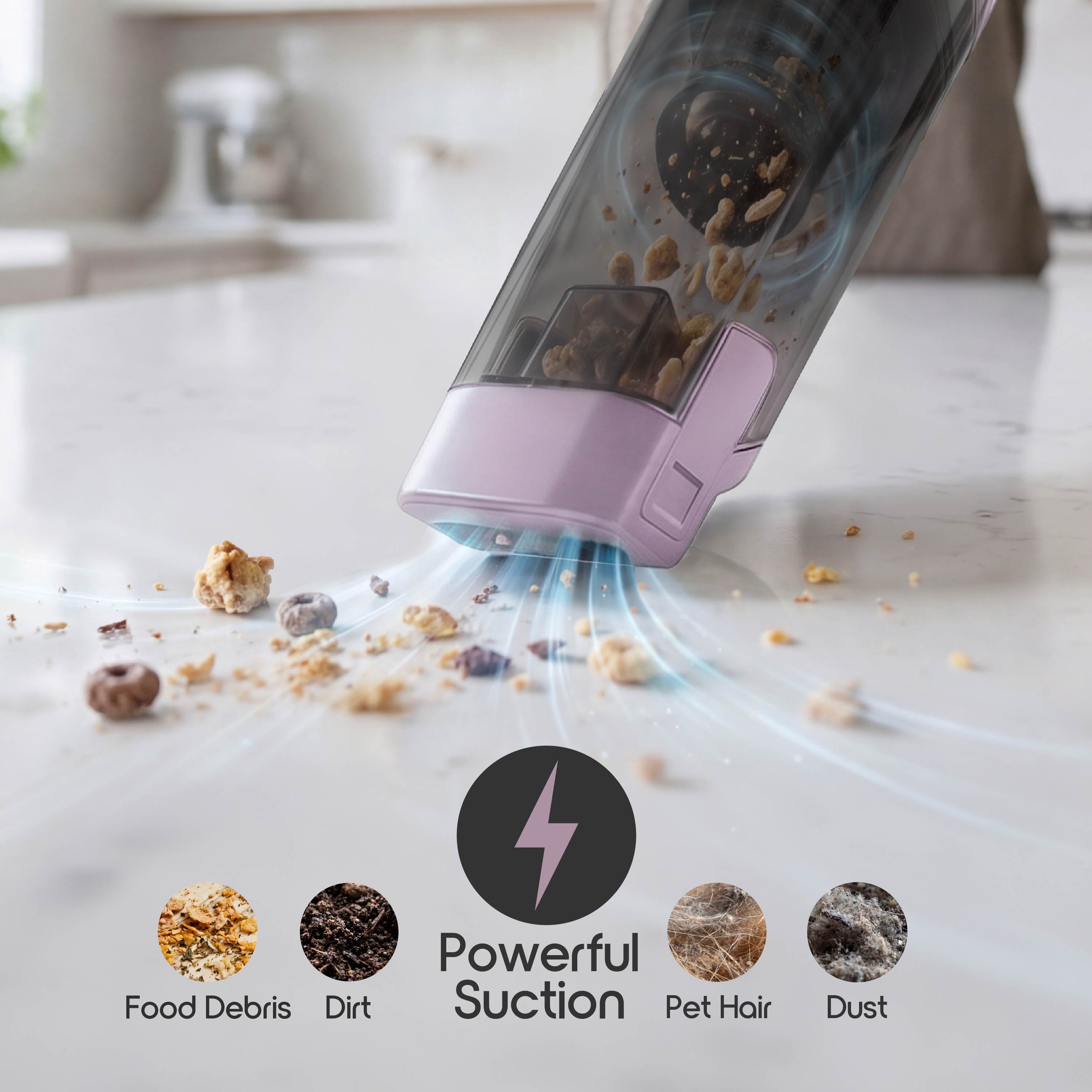 IonVac PowerMax Hand Vacuum, 5V Cordless Handheld Vacuum Cleaner with Multiple Attachments, Model #30837