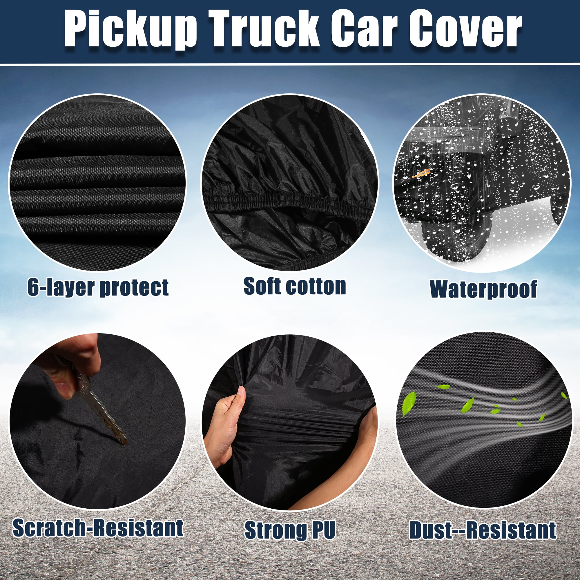 Unique Bargains Car Cover for Jeep Wrangler JK JL 4 door 2007-2021 Sun UV Rain Protection