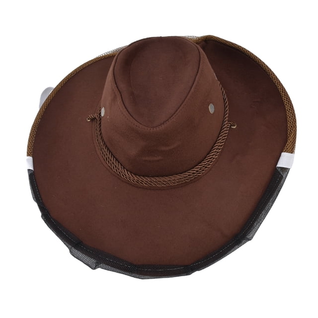 Sombrero de vaquero Ticfox para apicultor malla transpirable con velo
