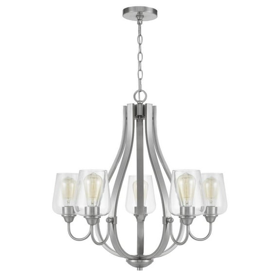 Cal Lighting Newport Metal Chandelier With Glass Shades