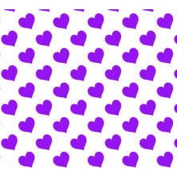 Purple Hearts Edible Cake & Cupcake Image Decoration Frosting Sheet