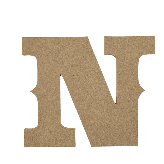 Wooden Letter Unfinished, Saddlebag Font, Craft Cutout