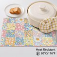 thumbnail image 5 of Placemat, Pioneer Flower Floral Print Pattern Place Mats Table Mat Set Of 2, PVC Washable Placemats for Party Kitchen Dining Decoration, 18x12 Inch, Fade Resistant, 5 of 6