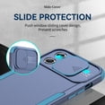 thumbnail image 2 of SaniMore for iPhone 13 Pro (6.1" 2021) Case, [Sliding Camera Window] Wireless Charging Shockproof Drop Resistant Hybird PC TPU Anti-slip Heavy Duty Protective Shell for iPhone 13 Pro, Navy+Green, 2 of 7