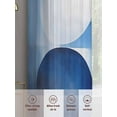 thumbnail image 6 of Abstract Circular Sheer Curtains 108 Inches Long 2 Panels Blue White Stitching Gradient Light Filtering Semi Sheer Window Curtains Drapes for Bedroom Living Room 52"x108", 6 of 7