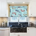 thumbnail image 6 of Coolnut Sea Creature Sharks Kitchen Curtains, Window Treatments, Short Curtains, Rod Pocket Curtains, 27x24in 2 Piece Set Home Decor, 6 of 7