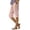 *Orange, variant on VBVC Women's Elastic Waist Striped Capri Pants, Knee Length Bermuda Shorts For Women, Ladies' Summer Breathable Cropped Trousers with Pockets,Army Green,S-2XL