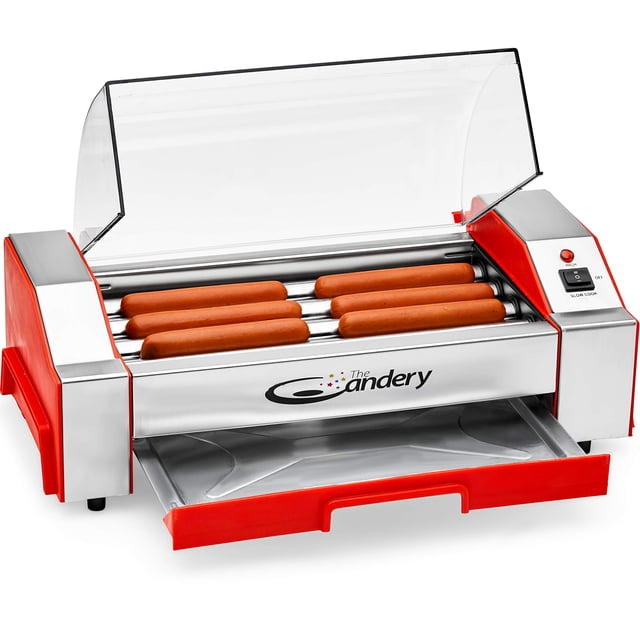 Parrilla eléctrica para salchichas Hot Dog Roller The Candery con capacidad para 6 personas