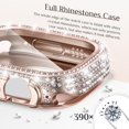 thumbnail image 3 of Dteck Waterproof Bling Diamond Case for Apple Watch Ultra 49mm with Screen Protector, 2 in 1 Glitter Rhinestone Face Cover with Back for iWatch Ultra 2/1 49mm,Original Rosegold, 3 of 5