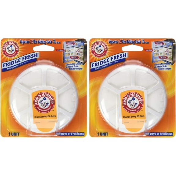 ARM & HAMMER Airtight Fridge Fresh Refrigerator Air Filter, 2 Pack