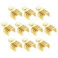 thumbnail image 1 of Unique Bargains 100Pack 4 x 6.5mm Fold Over Cord Ends, Cord Tips Leather Rope End Caps, Gold, 1 of 7