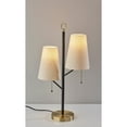 thumbnail image 5 of Adesso Daniel Table Lamp Black with Antique Brass Accents Cream Textured Fabric, 5 of 7