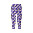 thumbnail image 5 of Bovemsi Women's High Waisted Yoga Capris Leggings Floral Print Waist Pants Knee Length Slim Fit Cropped Trouser Workout Athletic Leggings, 5 of 5