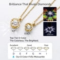 thumbnail image 5 of MomentWish 1 Carat Moissanite Pendant Necklace for Women 14K Gold Plated Birthday Anniversary Christmas Gift for Her, 5 of 8