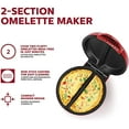 thumbnail image 4 of Holstein Housewares - Non-Stick Omelet & Frittata Maker, Metallic Red/Stainless Steel - Makes 2 Individual Portions Quick & Easy, 4 of 10