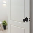 thumbnail image 3 of Design House Tulip Privacy Interior Bed and Bath Door Knob, Matte Black, 3 of 15