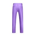 thumbnail image 4 of Iugvhana Men's Straight-Fit Dress Pants Button Zipper Trendy Solid Color Stretch Suit Trousers Big and Tall Loose Casual Regular Fit Trouser Rose Gold XXXXXXL, 4 of 5