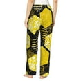 thumbnail image 3 of Kll Womens Geometric Pattern With Bee Print Pajama Pants Soft Pajama Bottoms For Women Cozy Lounge Pants, 3 of 9
