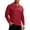 Deep Red, variant on Mens Long Sleeve Polo Sweater Knit Casual Heavyweight Thermal Pullover Sweater Winter Warm Wool Jumper Button Down Streetwear