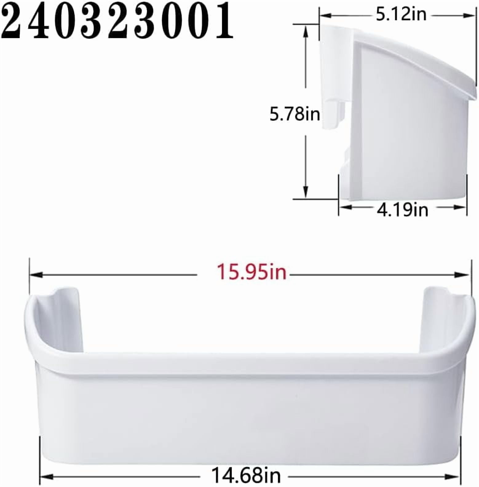 2 pack 240323001 Refrigerator Door Bin, Refrigerator Side Shelf Replacement Part, (15.95in long), Fit for frigidaire kenmore, Replace AP2115741, PS429724, AH429724, 240323007