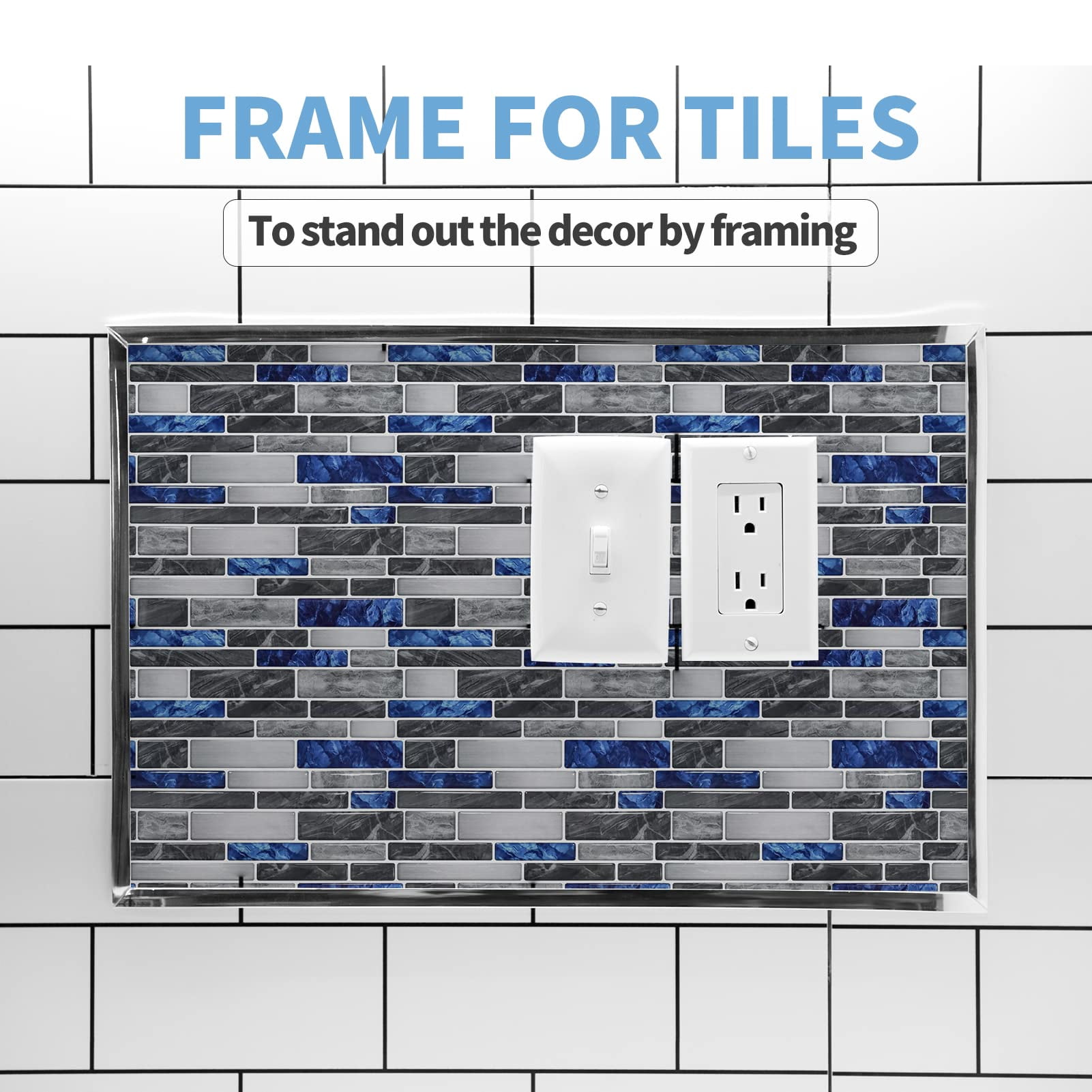 30 Ft Peel And Stick Flexible Vinyl Molding Trim For Wall Tile Edges  Kitchen Backsplash Mirrior Frame In Stainless Steel