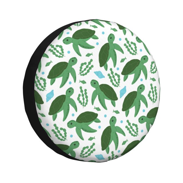 Balery Cartoon Turtle Cubiertas para Neumáticos - Protector Resistente para Neumáticos de Camioneta, SUV, Remolque, Camper y RV-14 inch