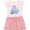 Pink With Stripes, variant on Inktastic Blue Easter Dragon with Painted Eggs Gift Toddler Girl Dress