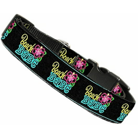 Pet Dog Cat Nylon Collar or Leash, "Beach Babe"