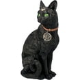 thumbnail image 2 of Pacific Giftware Realistic Black Cat Sculpture with Crescent Moon and Wicca Charm 12‚Äù Tall, 2 of 3