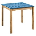thumbnail image 2 of Mid- Century Modern Stillwell 31.5" Square Table in Blue and Natural Wood, 2 of 4