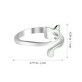 thumbnail image 2 of 2 uds anillos de ganchillo anillos de tensión de ganchillo anillo guía de hilo de ganchillo anillo de tejer anillos abiertos para dedos de aleación, 2 of 8