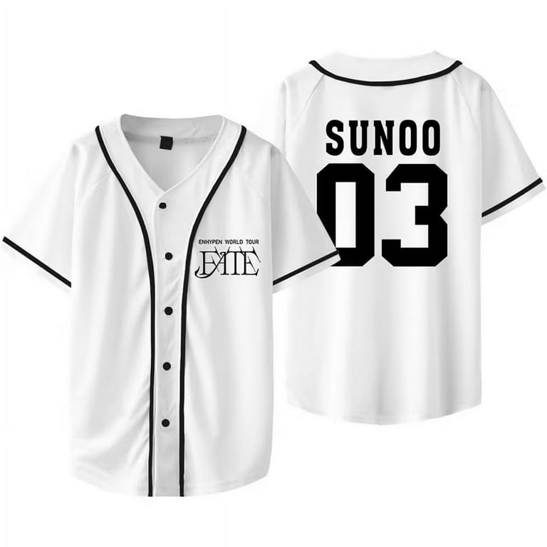 ENHYPEN Fate World Tour Merch Jersey short sleeve baseball uniform