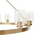 thumbnail image 4 of Hunter - Hartland 12-light Alturas Gold, Extra Large Chandelier, Dimmable, Transitional Style, Wagon Wheel Shaped, for Bedrooms, Dining, Living Rooms - 13060, 4 of 7