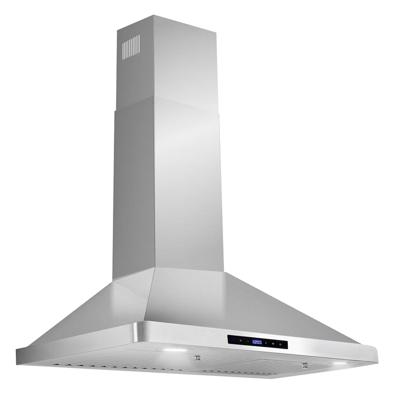 Cosmo 63175S 30 Inch Wall Mount Range Hood w/ Digital Controls, Stainless Steel