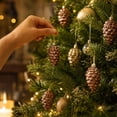 thumbnail image 4 of Christmas Pinecone Ornaments, 8 Pack Painted Plastic Hanging Pendants, Boxed Tree Decor, for Holiday Party, Xmas Tree Decor, 4 of 7