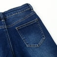thumbnail image 5 of KIDSCOOL SPACE Kids Raw Edge Legs Elastic Band Inside Soft Washed Slim Jeans,Blue,5-6 Years, 5 of 6