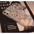 thumbnail image 2 of Luxury Bling Diamond Rhinestone Gemstone 3D Butterfly and Rose Flower Gemstone Soft TPU Back Cover Case for Women Girls with iPhone 12 /iPhone12 Pro 6.1", 2 of 10