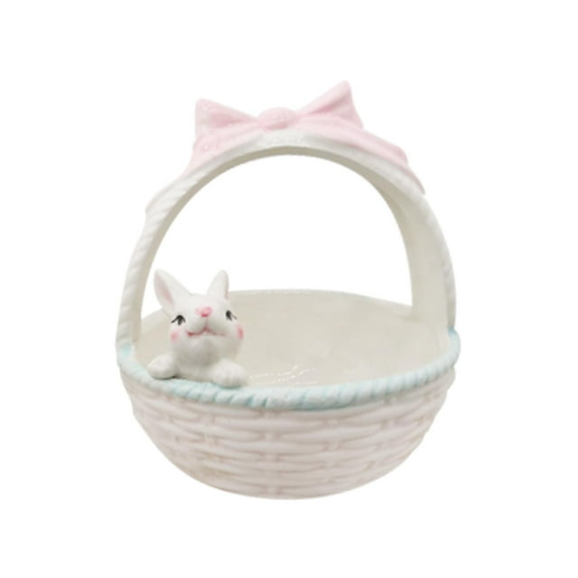 Cuencos de cerámica para servir dulces, canastas de Pascua, cuencos de porcelana con forma de conejito y animales de postre. 16 cm x 155 cm x 183 cm