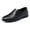 Black, variant on Men's Dress Shoes Slip On Loafers, Classic Crocodile Embossed Faux Leather Business Oxfords, Comfortable Formal Wedding Party Shoes, Black