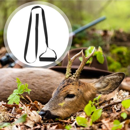 MOKKHNB Sturdy Black Nylon Outdoor Hunting Strap Heavy Duty Deer Carrier Reusable and Foldable