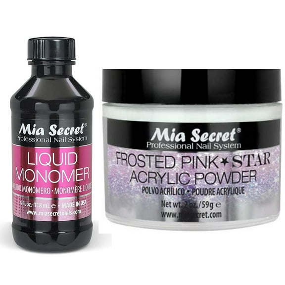 Mia Secret Monomer 4 oz   STAR (Pink/Frosted Pink) 2 oz
