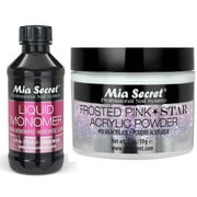 Mia Secret Monomer 4 oz + STAR (Pink/Frosted Pink) 2 oz